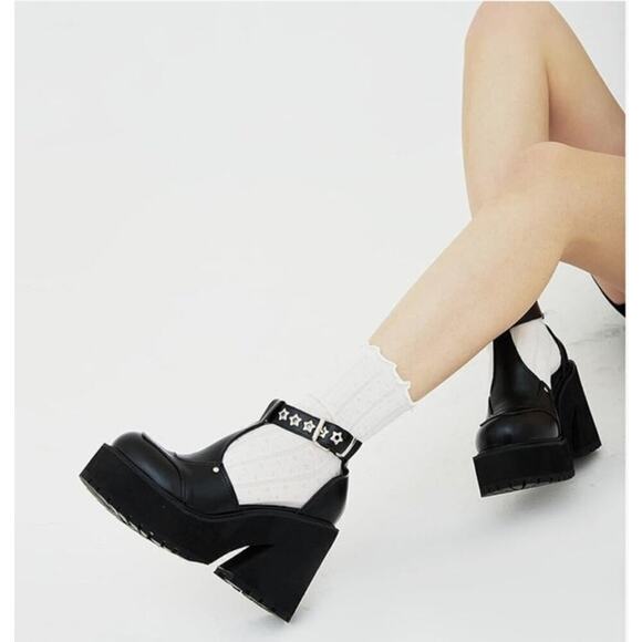 Aminugal Shoes - NIB Aminugal Black Platform Chunky Mary Jane Wedge Sandal, size 40 (8.5)